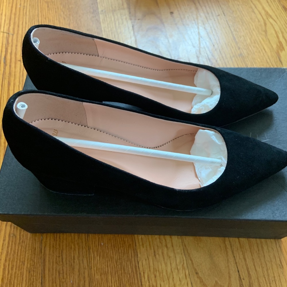 J. Crew black suede heels